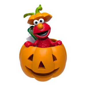 Sesame Street Elmo in a Pumkin Jack O' Lantern Halloween Figure Home Decor New
